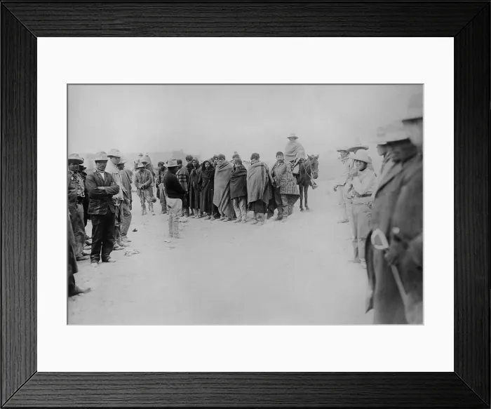 Framed Print : Federal soldiers to be executed after defeat in Battle of Ojinaga by Villas rebel forces, Jan. 1914 Framed Print : Federal soldiers to be executed after defeat in Battle of Ojinaga by Villas rebel forces, Jan. 1914