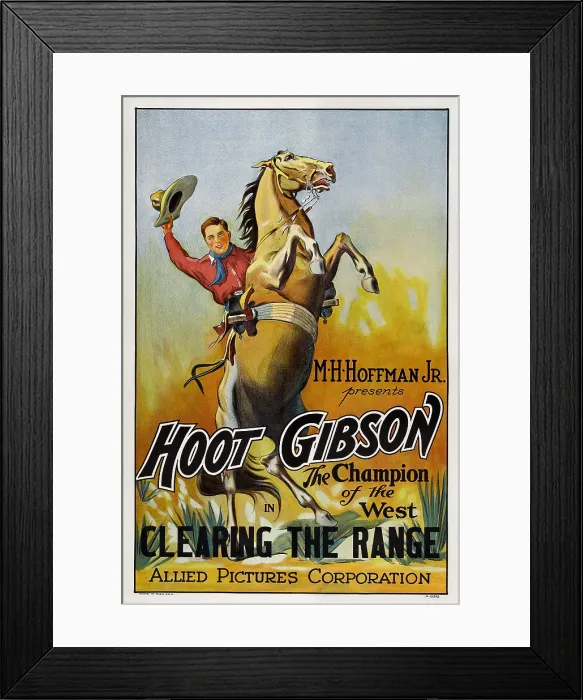 Framed Print : CLEARING THE RANGE, Hoot Gibson, 1931 Framed Print : CLEARING THE RANGE, Hoot Gibson, 1931