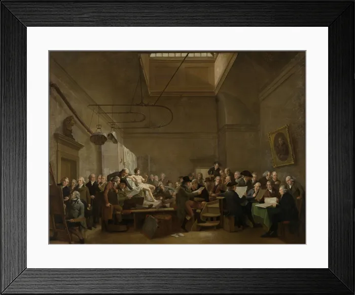 Framed Print : The Drawing Gallery of the Felix Meritis Society, by Adriaan de Lelie, c. 1806-09, Dutch painting