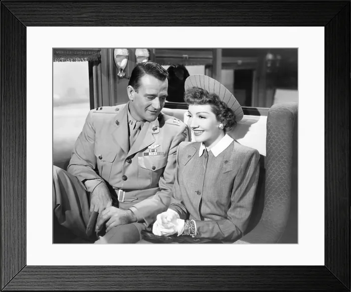 Framed Print : WITHOUT RESERVATIONS, from left: John Wayne, Claudette Colbert, 1946 Framed Print : WITHOUT RESERVATIONS, from left: John Wayne, Claudette Colbert, 1946
