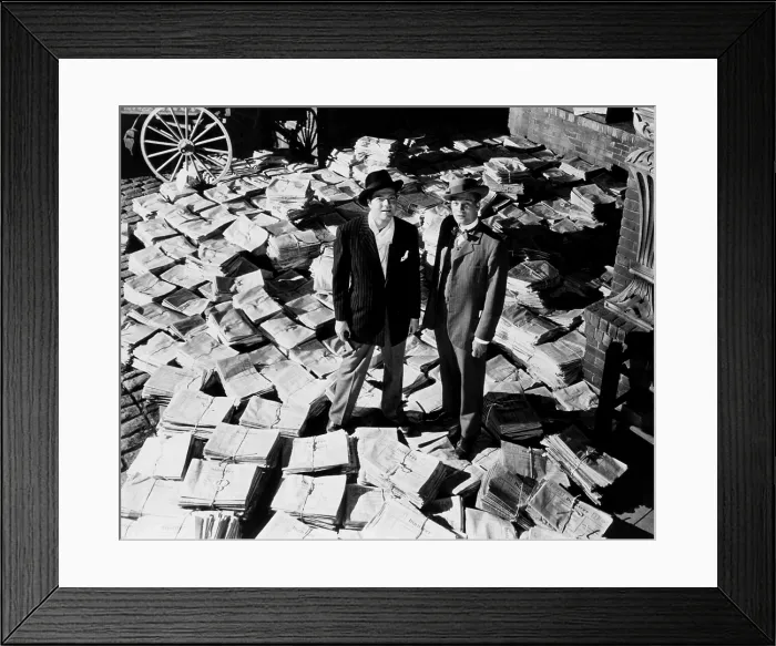 Framed Print : CITIZEN KANE, from left, Orson Welles, Joseph Cotten, 1941
