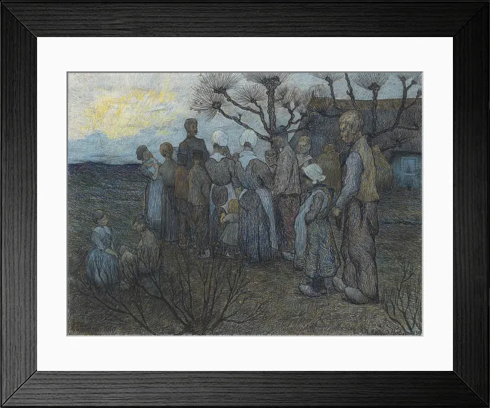 Framed Print : The Field Preaching, by Richard Roland Holst, c. 1892-97, Dutch drawing with colored chalk Framed Print : The Field Preaching, by Richard Roland Holst, c. 1892-97, Dutch drawing with colored chalk