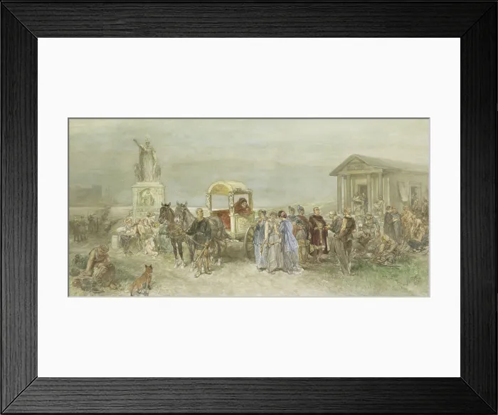 Framed Print : Marketplace with Romans and Batavians, by Charles Rochussen, 1889, Dutch watercolor painting Framed Print : Marketplace with Romans and Batavians, by Charles Rochussen, 1889, Dutch watercolor painting