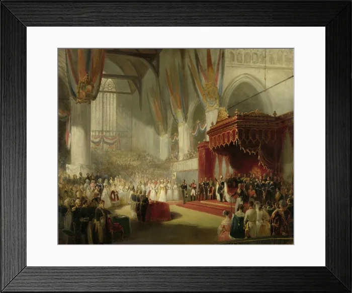 Framed Print : The Inauguration of King William II in the Nieuwe Kerk (New Church) in Amsterdam on Nov. 28, 1840, Nicolaas Pieneman, 1840 - 1845, Dutch painting, oil on panel Framed Print : The Inauguration of King William II in the Nieuwe Kerk (New Church) in Amsterdam on Nov. 28, 1840, Nicolaas Pieneman, 1840 - 1845, Dutch painting, oil on panel