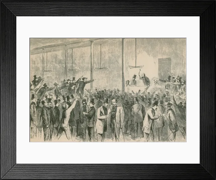 Framed Print : Gallagher's night stock exchange during the U.S. Civil war