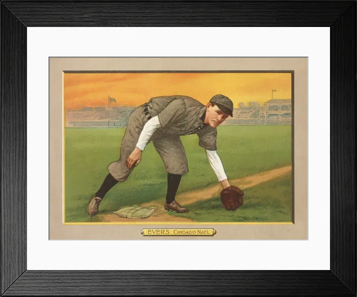 Framed Print : Johnny Evers, was part of the Chicago Cubs great double-play combination