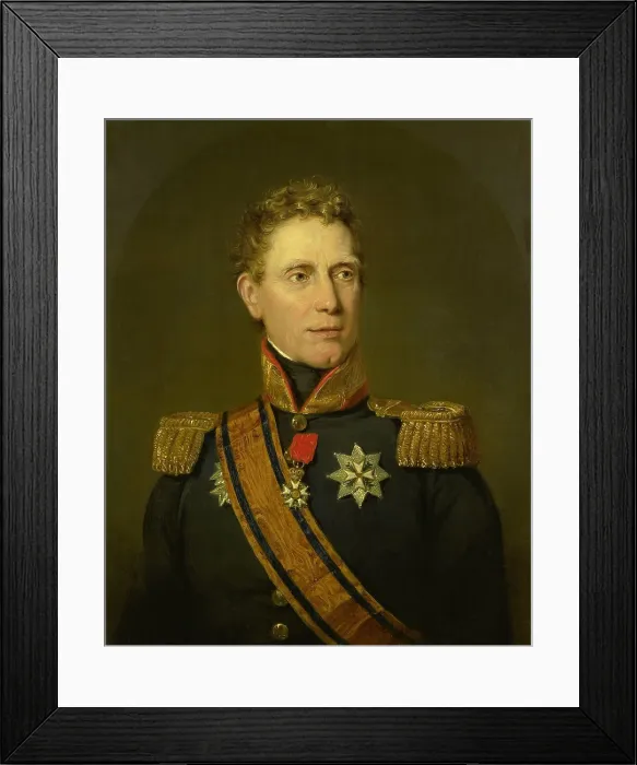 Framed Print : Jan Willem Janssens, Governor-General of the Dutch East Indies, 1811, by Jan Willem Pieneman, Dutch painting, oil on canvas
