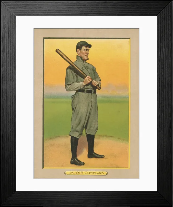 Framed Print : Nap Lajoie, Cleveland Naps, baseball card, 1911