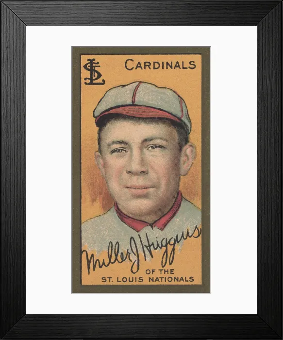 Framed Print : Miller Huggins, 1911 baseball card as second baseman with the St. Louis Cardinals (BSLOC_2018_3_184)