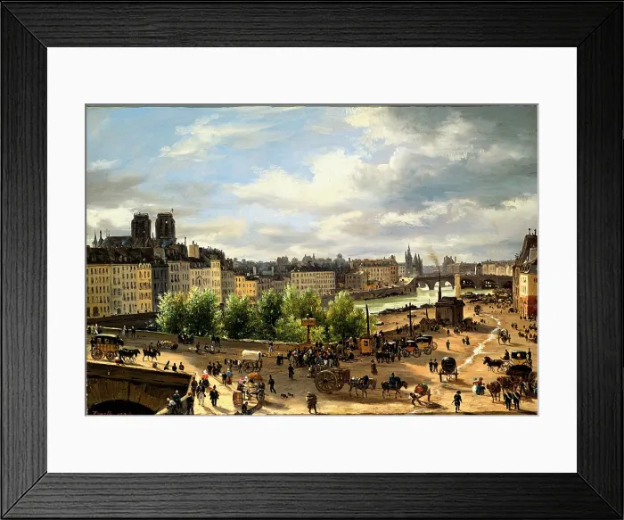 Framed Print : Canella Giuseppe, View of the Seine in Paris, 1820, 19th Century, canvas, Italy, Lombardy, Milan Framed Print : Canella Giuseppe, View of the Seine in Paris, 1820, 19th Century, canvas, Italy, Lombardy, Milan