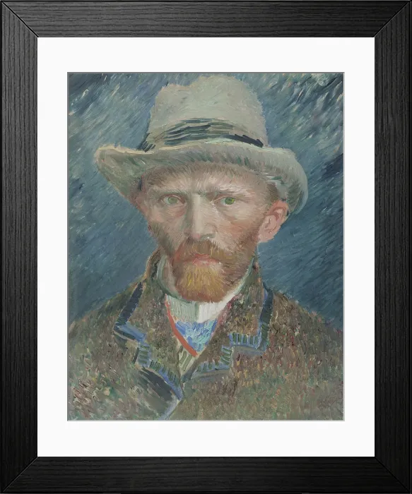 Framed Print : Self-portrait, by Vincent van Gogh, 1887, Dutch oil painting. He portrayed himself here as a fashionably dressed Parisian (BSLOC_2016_2_143)