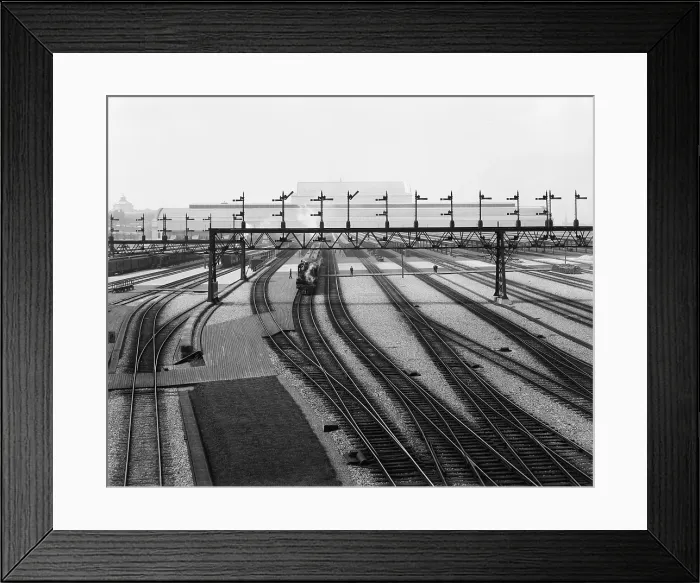 Framed Print : Union Station switch yards in Washington D.C. Ca. 1907-1910. LC-D4-36811