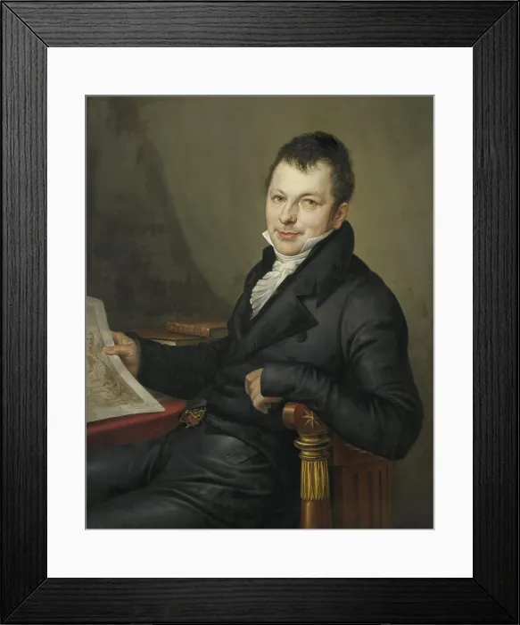 Framed Print : Johannes Hermanus Molkenboer, Art Collector, by Mattheus Ignatius van Bree, 1815, Dutch painting, oil on canvas. The collector is sitting with a drawing (BSLOC_2016_2_138) Framed Print : Johannes Hermanus Molkenboer, Art Collector, by Mattheus Ignatius van Bree, 1815, Dutch painting, oil on canvas. The collector is sitting with a drawing (BSLOC_2016_2_138)