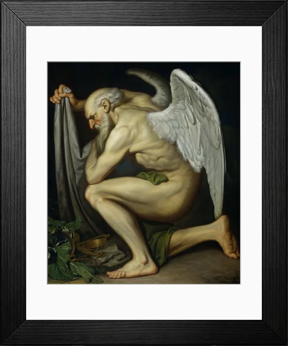 Framed Print : Father Time, by Pieter Christoffel Wonder, 1810, Dutch painting, oil on canvas Framed Print : Father Time, by Pieter Christoffel Wonder, 1810, Dutch painting, oil on canvas