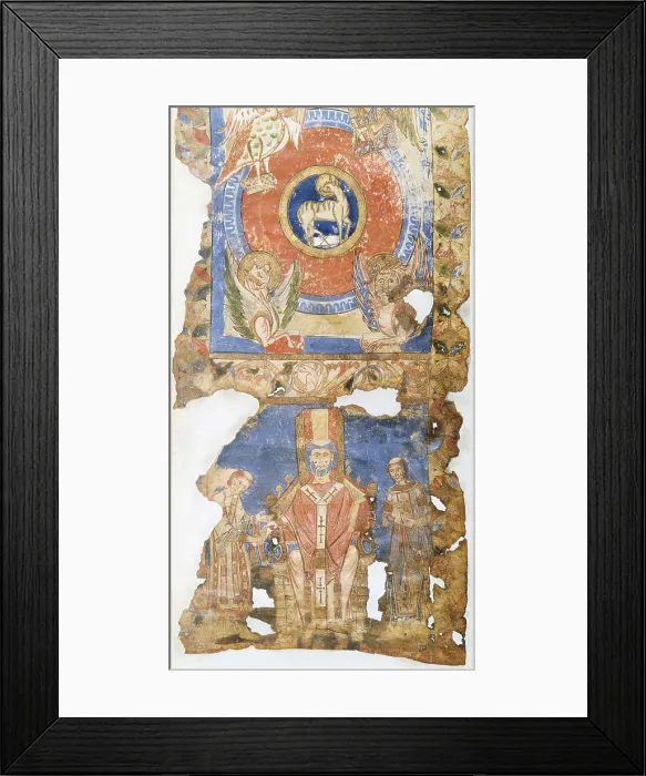 Framed Print : The Bishop Delivering a Roll to a Deacon, by Unknown Artist, 10th Century, manuscript page - Italy, Lazio, Rome, Casanatense Library. Whole artwork view Framed Print : The Bishop Delivering a Roll to a Deacon, by Unknown Artist, 10th Century, manuscript page - Italy, Lazio, Rome, Casanatense Library. Whole artwork view