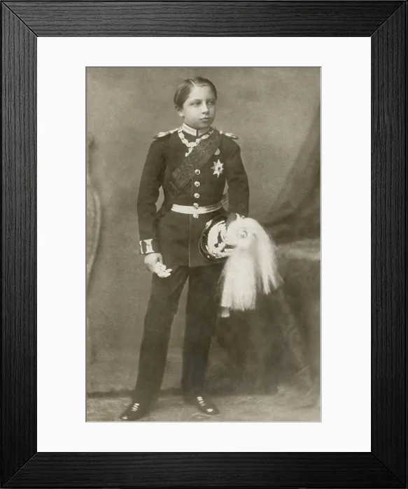 Framed Print : Prince Wilhelm of Prussia, c. 1873. He was the first son of the Crown Prince of Prussia and heir to the throne of the newly consolidated German Empire