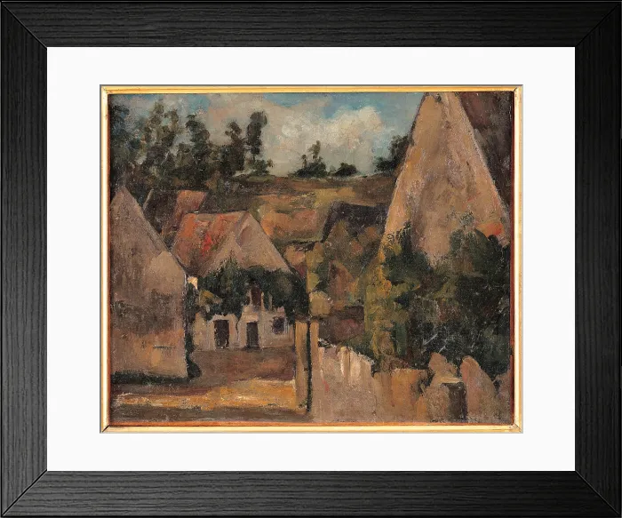 Framed Print : Crossroad of the Rue Rmy, Auvers, by Paul Czanne, 1872, 19th Century, oil on canvas, cm 28 x 45, 5 - France, Ile de France, Paris, Muse dOrsay. All Framed Print : Crossroad of the Rue Rmy, Auvers, by Paul Czanne, 1872, 19th Century, oil on canvas, cm 28 x 45, 5 - France, Ile de France, Paris, Muse dOrsay. All