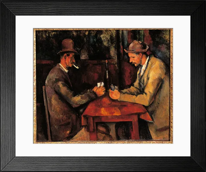 Framed Print : The Card Players, by Paul Czanne, 1890 - 1892 about, 19th Century, oil on canvas, cm 47, 5 x 57 - France, Ile de France, Paris, Muse dOrsay. All