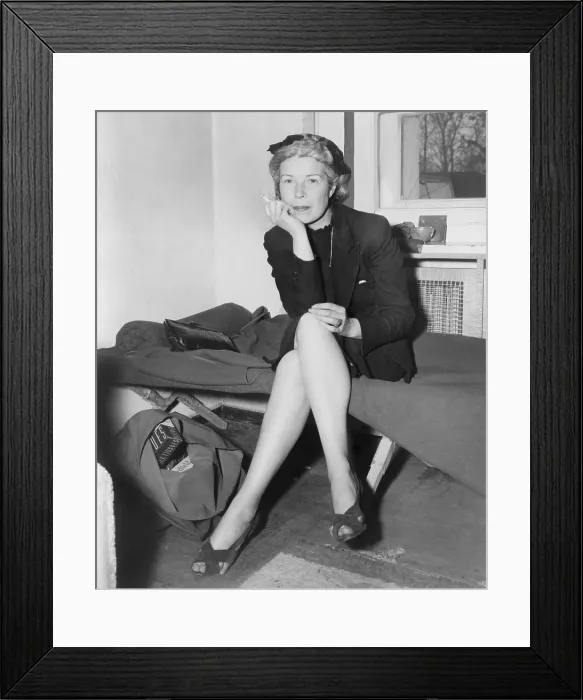 Framed Print : Mildred Gillars, a.k.a. Axis Sally, in custody at U.S. Counter Intelligence HQ, Berlin, 1946