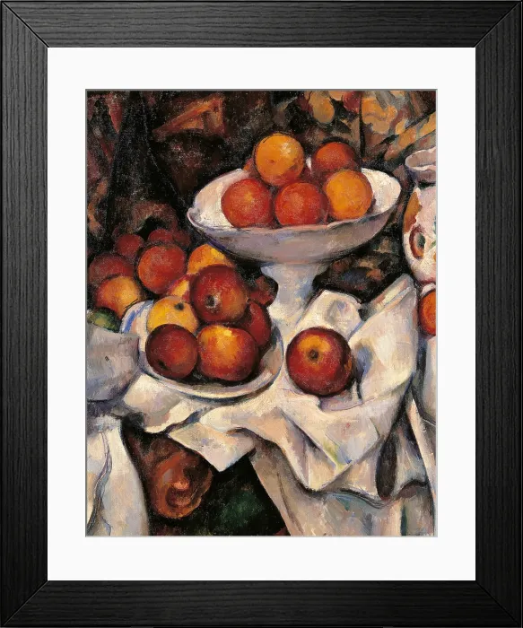 Framed Print : Apples and Oranges, by Paul Czanne, 1895 - 1900, 19th Century, oil on canvas, cm 61 x 50 - France, Ile de France, Paris, Muse dOrsay, R.F. 1972. Detail Framed Print : Apples and Oranges, by Paul Czanne, 1895 - 1900, 19th Century, oil on canvas, cm 61 x 50 - France, Ile de France, Paris, Muse dOrsay, R.F. 1972. Detail