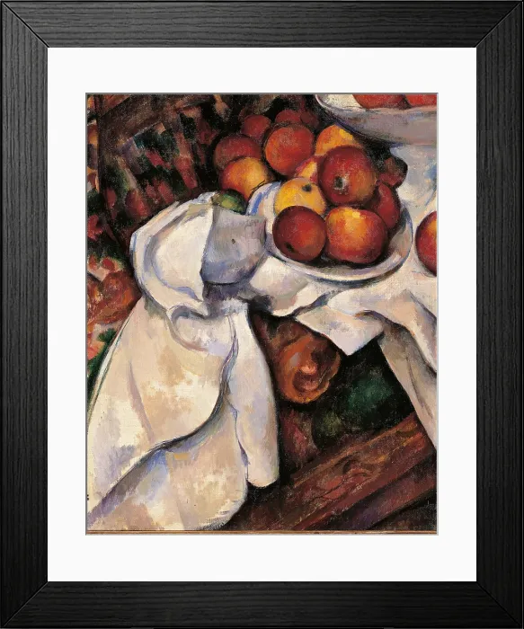 Framed Print : Apples and Oranges, by Paul Czanne, 1895 - 1900, 19th Century, oil on canvas, cm 61 x 50 - France, Ile de France, Paris, Muse dOrsay, R.F. 1972. Detail