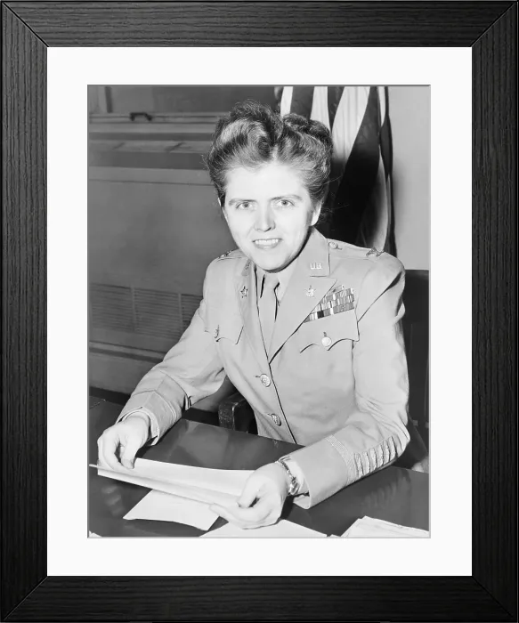 Framed Print : Col. Mary Hallaren, Director of the WAC when it was fully integrated into the Army in June 1948 Framed Print : Col. Mary Hallaren, Director of the WAC when it was fully integrated into the Army in June 1948