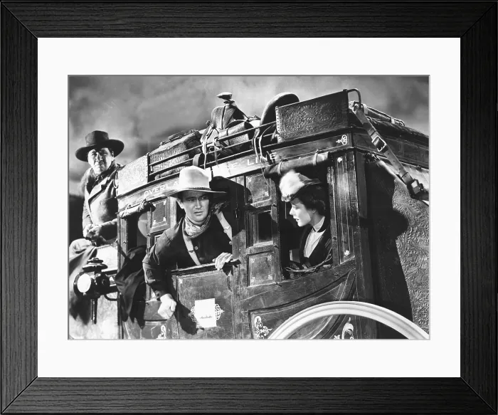 Framed Print : STAGECOACH, George Bancroft, John Wayne, Louise Platt, 1939, on the stagecoach. TM and Copyright (c) 20th Century Fox Film Corp. All rights reserved. Courtesy: Everett Collection