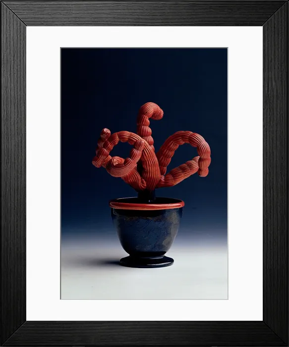 Framed Print : Martinuzzi Napoleone (Nap ), Succulent plant in Murano glass, 20th Century, Unknow, Italy, Lombardy, Gardone Riviera, Brescia, The Vittoriale