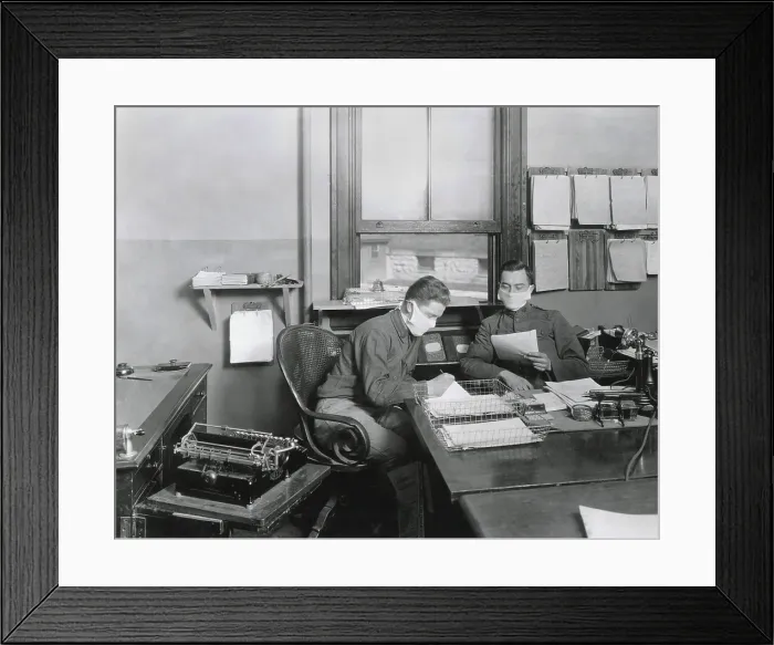 Framed Print : Spanish Flu Epidemic 1918-1919 in America