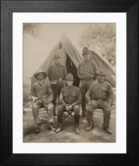 Framed Print : Meeting of US and Mexican government officers at US headquarters, Casas Grandes, Mexico, May 1916. Seated: Lt. Col. Trofilgo Davila, Chief of arms, Carranza Forces; Col Framed Print : Meeting of US and Mexican government officers at US headquarters, Casas Grandes, Mexico, May 1916. Seated: Lt. Col. Trofilgo Davila, Chief of arms, Carranza Forces; Col