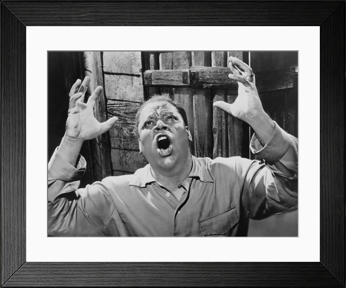 Framed Print : William Warfield singing during broadcast performance in 1961