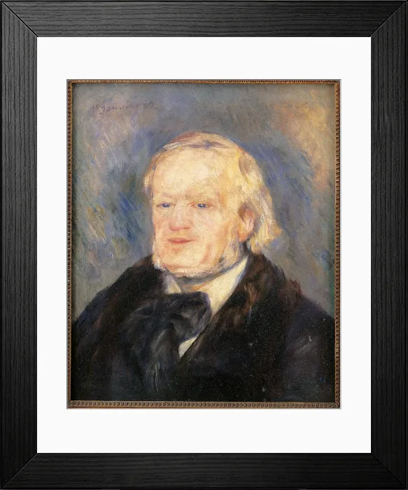Framed Print : Richard Wagner, by Pierre-Auguste Renoir, 1882, 19th Century, oil on canvas, cm 53 x 46 - France, Ile de France, Paris, Muse dOrsay, RF1947-11. All