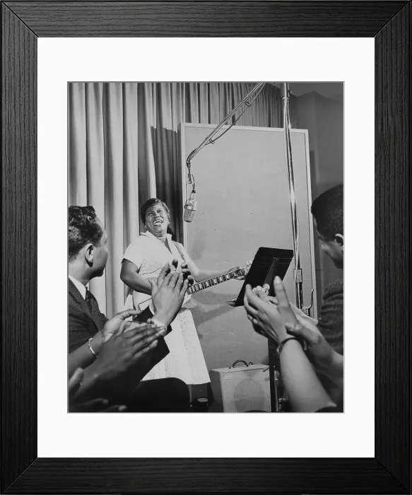 Framed Print : Sister Rosetta Tharpe, Godmother of Rock n Roll, performing in an MGM studio in 1961 Framed Print : Sister Rosetta Tharpe, Godmother of Rock n Roll, performing in an MGM studio in 1961