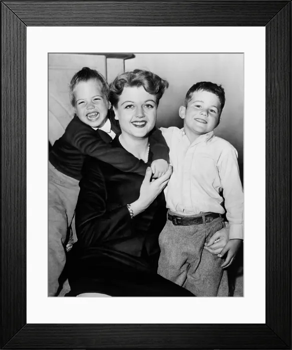 Framed Print : Actress Angela Lansbury with daughter Deidre and son Andrew, 1957. (BSLOC_2015_14_160)