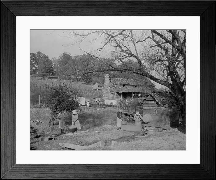 Framed Print : Four women on washday at the Stooksberry Homestead which dates back to the Civil War. In 1933 they traditional used washing methods Framed Print : Four women on washday at the Stooksberry Homestead which dates back to the Civil War. In 1933 they traditional used washing methods