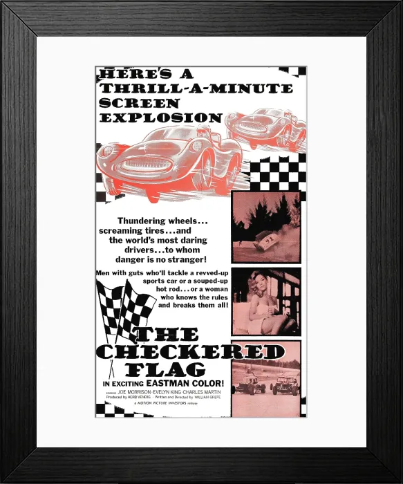 Framed Print : THE CHECKERED FLAG, 1963 Framed Print : THE CHECKERED FLAG, 1963
