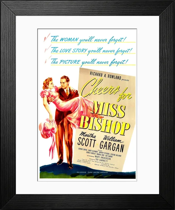 Framed Print : CHEERS FOR MISS BISHOP, US poster, Martha Scott, William Gargan, 1941