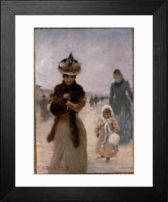 Framed Print : Dall'Oca Bianca Angelo, Promenade, 1885, 19th Century, oil on panel, Private collection (598970) Everett CollectionMondadori Portfolio**US SALES ONLY**