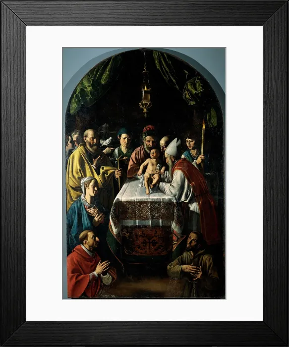 Framed Print : attributed d'Enrico (Errico) Antonio know as Tanzio da Varallo, The Circumcision, 1612 - 1614, 17th Century, oil on rounded canvas, Italy, Abruzzo, Fara San Martino, Chieti Framed Print : attributed d'Enrico (Errico) Antonio know as Tanzio da Varallo, The Circumcision, 1612 - 1614, 17th Century, oil on rounded canvas, Italy, Abruzzo, Fara San Martino, Chieti