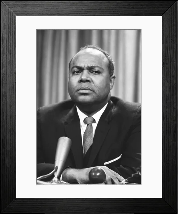 Framed Print : As the director of CORE, Farmer was one of the Big Six leaders of the Civil Rights Movement. April 15, 1964