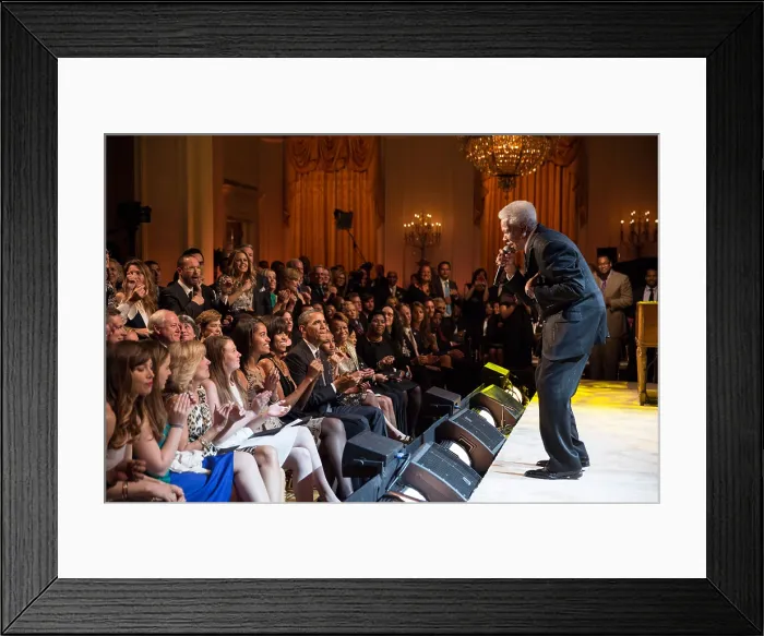 Framed Print : Eddie Floyd sings Knock On Wood during In Performance at the White House: Memphis Soul