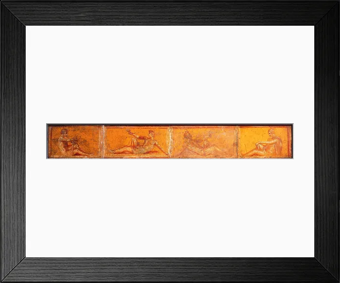 Framed Print : Lying Figures, by unknown artist, 45-79, 1st century A.D. ripped fresco, 25 x 178 cm - Italy, Campania, Naples, National Archaeological Museum, Room LXXVII, inv. 9279 Framed Print : Lying Figures, by unknown artist, 45-79, 1st century A.D. ripped fresco, 25 x 178 cm - Italy, Campania, Naples, National Archaeological Museum, Room LXXVII, inv. 9279