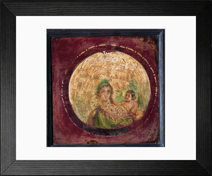 Framed Print : Medallion with Bust of Paris, by unknown artist, 55-79, 1st Century A.D. ripped fresco, 36 x 36 cm - Italy, Campania, Naples, National Archaeological Museum, Room LXXVIII, inv Framed Print : Medallion with Bust of Paris, by unknown artist, 55-79, 1st Century A.D. ripped fresco, 36 x 36 cm - Italy, Campania, Naples, National Archaeological Museum, Room LXXVIII, inv