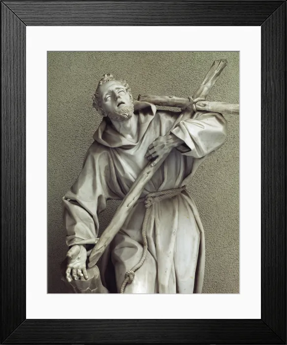 Framed Print : The Ecstasy of St Francis, by Giuseppe Sammartino, 1750 - 1799 about, 18th Century, - Italy, Campania, Naples, San Martino National Museum. Detail