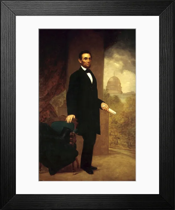 Framed Print : ABRAHAM LINCOLN, by William F. Cogswell, 1869, oil on canvas. President Ulysses S