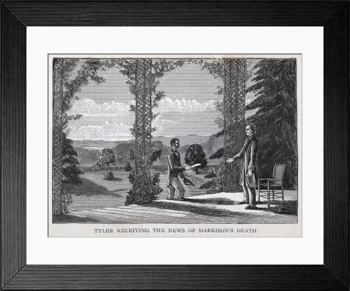 Framed Print : John Tyler receiving the news of President Harrison's death, [April 5, 1841]