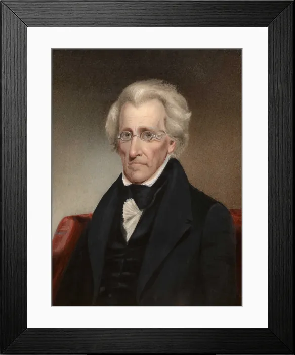 Framed Print : ANDREW JACKSON, by James Tooley, Jr. 1840, watercolor on ivory Framed Print : ANDREW JACKSON, by James Tooley, Jr. 1840, watercolor on ivory