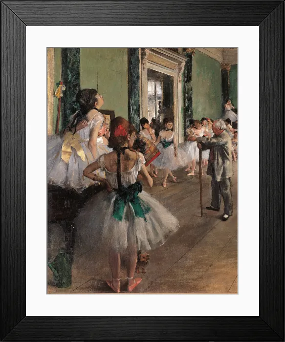 Framed Print : The Dance Class, by Edgar Degas, 1873, 19th Century, oil on canvas, cm 85 x 75 - France, Ile de France, Paris, Muse dOrsay. Detail Framed Print : The Dance Class, by Edgar Degas, 1873, 19th Century, oil on canvas, cm 85 x 75 - France, Ile de France, Paris, Muse dOrsay. Detail