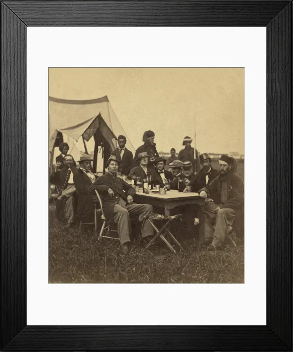 Framed Print : Group photo including George Templeton Strong, a prominent New York lawyer, now remembered for his Civil War era diary