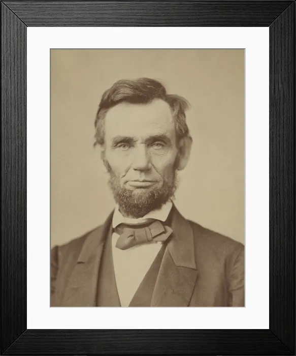 Framed Print : President Abraham Lincoln, August 9, 1863. Sepia toned print of photograph made by Alexander Gardner in a session at Mathew Bradys Washington DC photo studio Framed Print : President Abraham Lincoln, August 9, 1863. Sepia toned print of photograph made by Alexander Gardner in a session at Mathew Bradys Washington DC photo studio